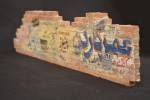 Noor Ali Chagani. The Wall 2, 2014. Terracotta bricks, cement and watercolour, 5 x 23.5 x 0.5 in (12.7 x 59.7 x 1.3 cm). Courtesy of the artist and White Turban Art Consultancy.